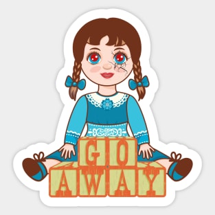 Spooky Haunted Doll Graphic Sticker